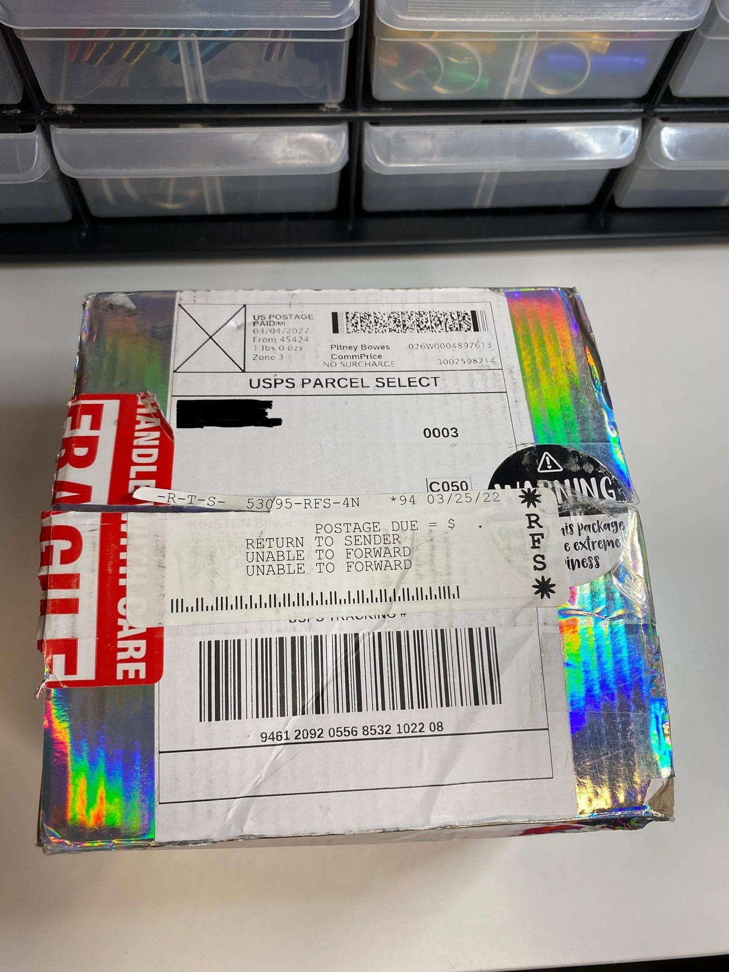 Returned Mail Keychain